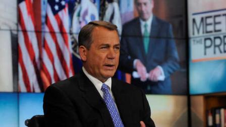 In this Sunday, Dec. 18, 2011, photo provided by NBC News, Speaker of the House, Rep. John Boehner, R-Ohio, appears on NBCs Meet the Press in Washington. House Republicans said Sunday they oppose a bipartisan, Senate-approved bill that extends a payroll tax cut and jobless benefits for just two months and said congressional bargainers need to write a new version lasting a longer time. Its pretty clear I and our members oppose the Senate bill, Boehner said, adding, I believe two months is just kicking the can down the road.