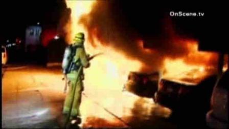Fire trucks have been stationed in Los Angeles neighborhoods as authorities work to identify whos behind dozens of arson fires that have spooked the Hollywood area for several nights.