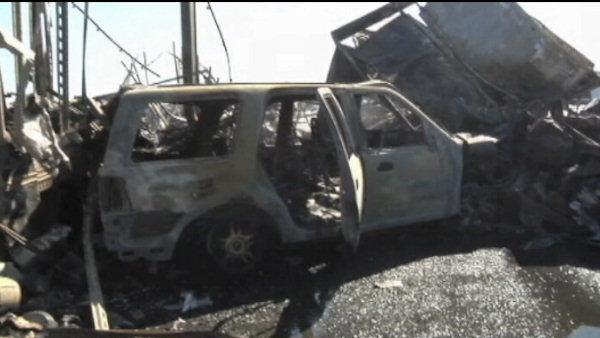 Fiery pileup on Florida highway