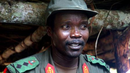 FILE - This July 31, 2006 file photo shows Joseph Kony, leader of the Lords Resistance Army, during a meeting with a delegation of 160 officials and lawmakers from northern Uganda and representatives of non-governmental organizations in Congo near the Sudan border. An activist group based in Southern California is getting worldwide attention for a video that documents wartime atrocities in Africa. The film released Monday, March 7, 2012 is part of an effort called KONY 2012. It targets the Lords Resistance Army and its leader, Joseph Kony, a bush fighter wanted by the International Criminal Court for crimes against humanity. (AP Photo, File)