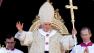 Pope Benedict XVI, greets the faithful after the Urbi and Orbi blessing at the end of the Easter Mass in St. Peters Square at the the Vatican Sunday, April 8, 2012. Pope Benedict XVI in his Easter Sunday message has urged the Syrian regime to heed international calls to end bloodshed and commit to dialogue. After celebrating Mass in St. Peters Square, Benedict voiced hope that Easters joy would comfort Christian communities suffering because of their faith. He denounced terrorist attacks in Nigeria that have hit Christians and Muslims alike and prayed for peace in coup-struck Mali. The pope struggled with hoarseness throughout the Mass before a crowd of more than 100,000 faithful. Only hours earlier he had led a three-hour nighttime Easter vigil inside St. Peters Basilica. (AP Photo/Pier Paolo Cito) 