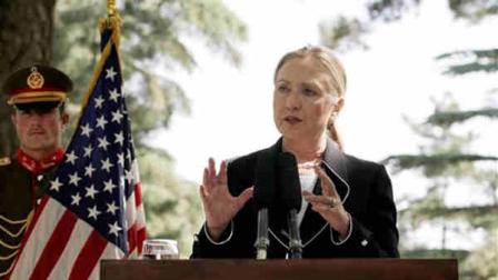 U.S. Secretary of State Hillary Rodham Clinton speaks during a joint press conference with Afghan President Hamid Karzai, not pictured, at the Presidential Palace in Kabul, Afghanistan, Saturday, July 7, 2012. Clinton announced that President Barack Obama had designated Afghanistan as a major non-NATO ally shortly after arriving in the country for talks with Karzai. (AP Photo/Ahmad Jamshid)