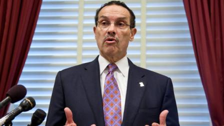 Washington, D.C. Mayor Vincent Gray speaks at a news conference on Capitol Hill in Washington, Tuesday, May 29, 2012, to object to actions by House Republicans whom he and Congresswoman Eleanor Holmes Norton, D-D.C., say are targeting D.C.s home-rule authority. (AP Photo/J. Scott Applewhite)