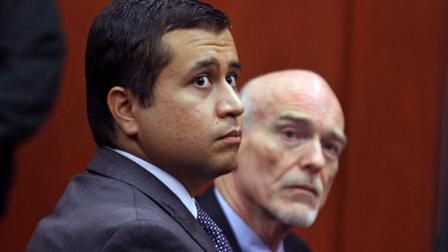 FILE -In this Friday, June 29, 2012 file photo, George Zimmerman, left, and attorney Don West appear before Circuit Judge Kenneth R. Lester, Jr. during a bond hearing at the Seminole County Criminal Justice Center in Sanford, Fla. (AP Photo/Orlando Sentinel, Joe Burbank, Pool)