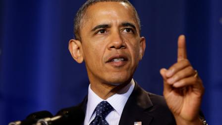 President Barack Obama speaks at the Nunn-Lugar Cooperative Threat Reduction (CTR) symposium being held at the National Defense University at Fort McNair in Washington, Monday, Dec. 3, 2012.(AP Photo/Charles Dharapak)