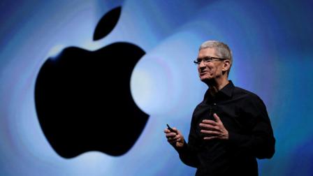 FILE - In this Wednesday, Sept. 12, 2012, file photo, Apple CEO Tim Cook speaks following an introduction of the new iPhone 5 in San Francisco. (AP Photo/Eric Risberg)