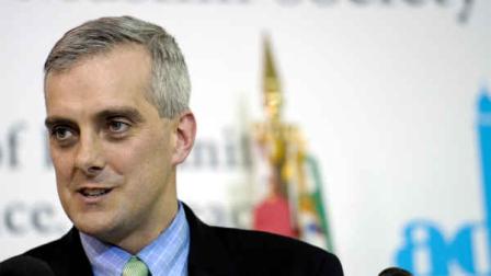 FILE - This March 6, 2011 file photo shows then-Deputy National Security Adviser Denis McDonough speaking in Sterling, Va. The White House says President Barack Obama has picked the now-top national security aide Denis McDonough as his next chief of staff. (AP Photo/Cliff Owen, File)
