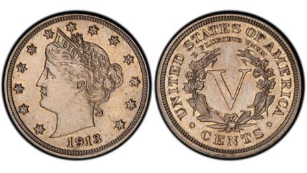 This image provided by Heritage Auctions shows an authentic 1913 Liberty Head nickel that was hidden in a Virginia closet for 41 years after its owners were mistakenly told it was a fake. The nickel is one of only five known and expected to sell for $2.5 million or more in an auction conducted by Heritage Auctions in the Chicago suburb of Schaumburg, Ill., on April 25, 2013. (AP Photo/courtesy of Heritage Auctions.)