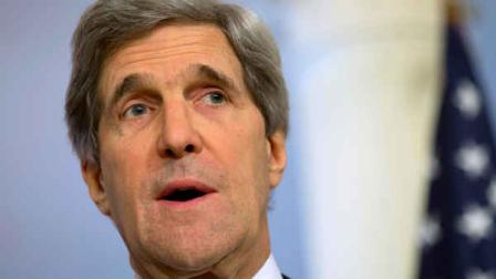 FILE - In this Feb. 14, 2013 file photo, Secretary of State JohnKerry speaks at the State Department in Washington. (AP Photo/Jacquelyn Martin, File)