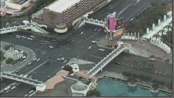 Shootout and crash in Las Vegas