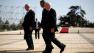 US President Barack Obama, center, walks with Israeli President Shimon Perez, right, and Israeli Prime Minister Benjamin Netanyahu, left, after laying a wreath at the grave of Theodor Herzl during his visit to Mount Herzl in Jerusalem, Israel, Friday, March 22, 2013. (AP Photo/Pablo Martinez Monsivais)    