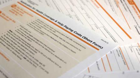 This application obtained by The Associated Press shows the short form for the new federal Affordable Care Act. The Obama administration unveiled simplified application forms for health insurance benefits under the federal health care overhaul. (AP Photo/J. David Ake)