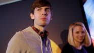 Tumblr Chief Executive David Karp, left, attends a news conference with Yahoo CEO Marissa Mayer Monday, May 20, 2013, in New York. Yahoo edged up 31 cents, or 1.2 percent, to $26.83 after the Internet company said it was buying online blogging forum Tumblr for $1.1 billion. (AP Photo/Frank Franklin II)  