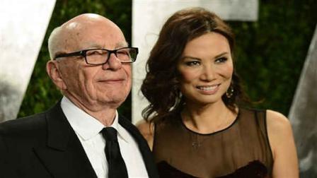 From left, Rupert Murdoch and wife Wendi Deng Murdoch arrive at the 2013 Vanity Fair Oscars Viewing and After Party on Sunday, Feb. 24 2013 at the Sunset Plaza Hotel in West Hollywood, Calif. (Photo by Jordan Strauss/Invision/AP)