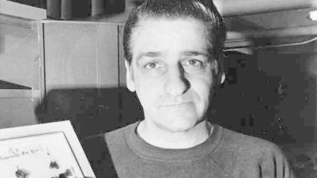 Albert DeSalvo, self-confessed Boston strangler displays some of the jewelry he makes while serving time in Walpole State Prison, Walpole, Mass., March 18, 1973, during a newsmans tour of the institution. (AP Photo/Bill Chaplis)