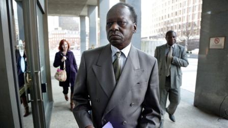 Onyango Obama, President Barack Obamas Kenyan-born uncle, arrives at U.S. Immigration Court for a deportation hearing Tuesday, Dec. 3, 2013 in Boston. He has lived in the United States since the 1960s, when he came here as a teenager to attend school. (AP Photo/Steven Senne)