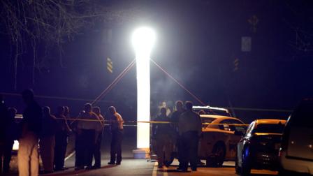 Police investigate a shooting near Wingate University on Wednesday, Dec. 4, 2013, in Wingate, N.C. Authorities at the university have lifted a lockdown following reports of the shooting near the entrance to the school. (AP Photo/Nell Redmond)