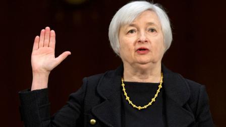 Janet Yellen, of California, is sworn in on Capitol Hill in Washington, Thursday Nov. 14, 2013, prior to testifying before the Senate Committee hearing on her nomination to succeed Ben Bernanke. (AP Photo/Jacquelyn Martin)