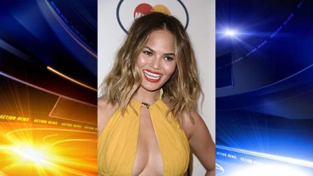 Chrissy Teigen arrives at the 56th annual GRAMMY awards - salute to industry icons with Clive Davis, on Saturday, Jan. 25, 2014, in Beverly Hills, Calif. (Photo by Dan Steinberg/Invision/AP)