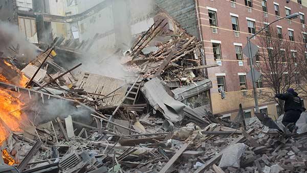 Pictures from explosion in New York