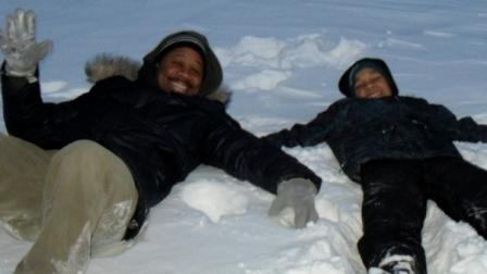 Rick and Nicholas in the snow