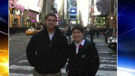 Billy and Micah Buckman in Times Square, New York
