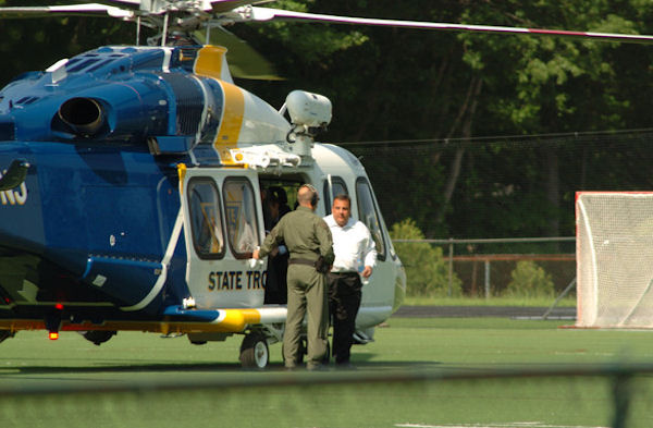 Gov. Chris Christie takes state helicopter to...