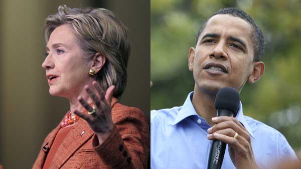 Hillary Clinton and Barack Obama (file photos)