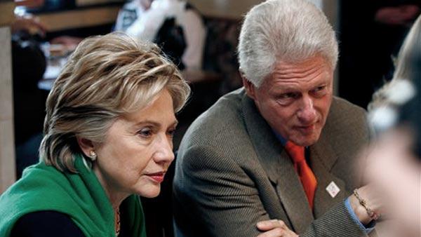 Sen. Hillary Rodham Clinton and President Bill Clinton.
