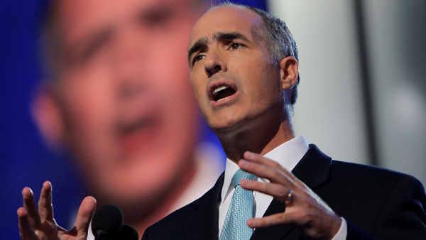 Sen. Robert Casey Jr. D-Pa., speaks at the Democratic National Convention in Denver, Tuesday, Aug. 26, 2008. (AP Photo/Jae C. Hong)