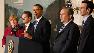 President Barack Obama and his economic advisors