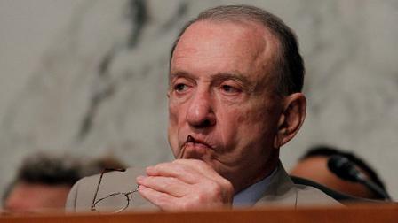 Sen. Arlen Specter, D-Penn., listen to Supreme Court nominee Elena Kagan during her confirmation hearings before the Senate Judiciary Committee at the U. S. Capitol in Washington, Tuesday June 29, 2010.