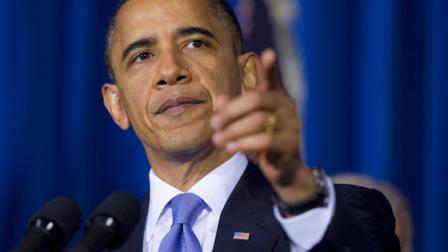 President Barack Obama gestures at the Interior Department in Washington, Wednesday, Dec. 22, 2010, prior to signing the dont ask, dont tell repeal legislation that would allow gays to serve openly in the military. (AP Photo/Evan Vucci)