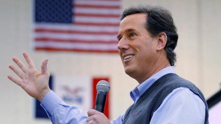 Republican presidential candidate, former Pennsylvania Sen. Rick Santorum speaks during a forum at Valley High School, Tuesday, Jan. 3, 2012, in West Des Moines, Iowa. (AP Photo/Eric Gay)