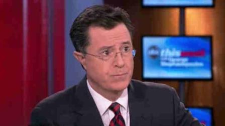 Pictured: Stephen Colbert on This Week with George Stephanopoulos on January 15, 2012.