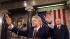 President Clinton acknowledges the crowd prior...