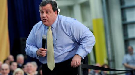 In this March 29, 2012 photo, New Jersey Gov. Chris Christie listens to a question at a town hall meeting in Manchester, N.J. (AP Photo/Mel Evans)