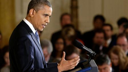 President Barack Obama gestures as he answers a question during a news conference in the East Room of the White House in Washington, Wednesday, Nov. 14, 2012. (AP Photo/Charles Dharapak)