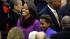 Malia Obama and Sasha Obama arrive at the...