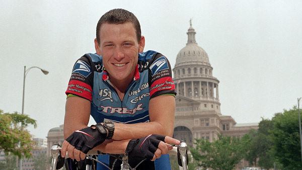Cycling champion Lance Armstrong is shown before a training ride in Austin, Texas, on Sunday, May 17, 1998. Armstrong returned from retirement in 1997 and won the Tour de France in 1999. (AP Photo/Harry Cabluck)