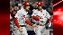 Philadelphia Phillies Raul Ibanez, left, is...