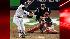 New York Yankees Mark Teixeira hits a home run...