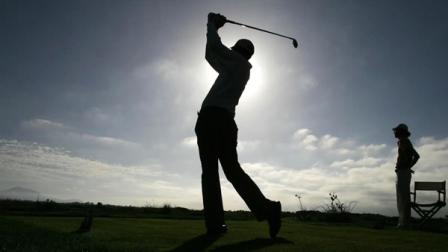 Frances Gregory Havret, tees off on the first day of the South African Airways Open golf tournament being played at the Links Golf Course at Fancourt, George, South Africa, Thursday Dec. 15, 2005.