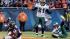 Chicago Bears wide receiver Earl Bennett (80) makes a touchdown reception as Philadelphia Eagles cornerback Joselio Hanson (21) and safety Nate Allen (29) look on in the first half of an NFL football game in Chicago, Sunday, Nov. 28, 2010. (AP Photo/Kiichiro Sato) 