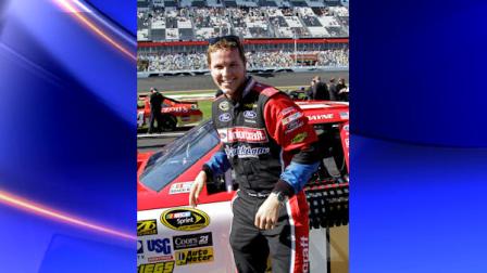 Trevor Bayne celebrates in victory lane after winning the Daytona 500 NASCAR auto race at Daytona International Speedway in Daytona Beach, Fla., Sunday, Feb. 20, 2011. (AP Photo/John Raoux)