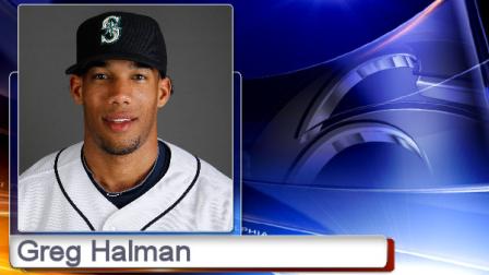 This is a 2010 photo of Greg Halman of the Seattle Mariners baseball team. Dutch police said Monday Nov. 21, 2011 that Halman has been stabbed to death.