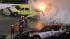 Emergency workers put out a fire on a jet dryer...