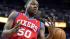 Philadelphia 76ers Lavoy Allen lets a rebound...
