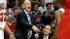 Philadelphia 76ers coach Doug Collins yells to...
