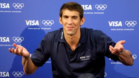 United States swimmer Michael Phelps speaks during a news conference at the 2012 Summer Olympics, London, Sunday, Aug. 5, 2012. (AP Photo/Kirsty Wigglesworth)